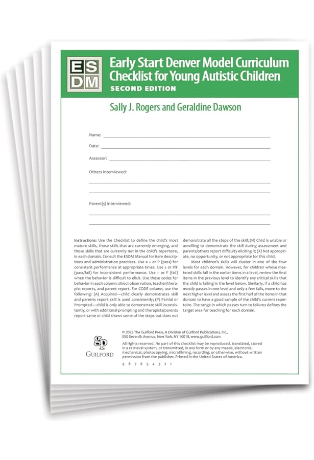 Early Start Denver Model for Young Autistic Children: Promoting